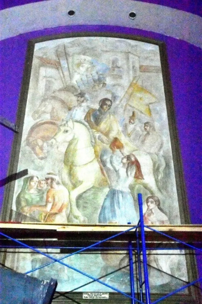 Dos murales históricos se salvaron del fuego en el ex teatro San Martín