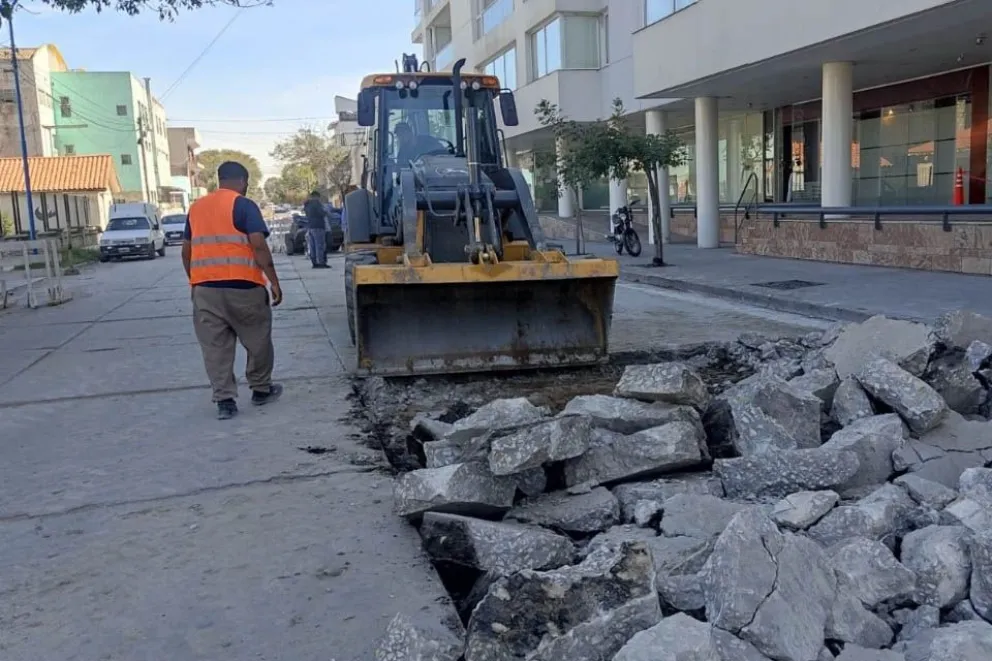 El Municipio realizó tareas de bacheo y reconstrucción de pavimentos en 10.000 mts2 en el Puerto