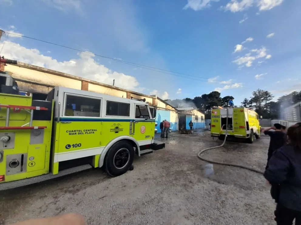 Bomberos controlan nuevo incendio en una fábrica de trapos de Ruta 88