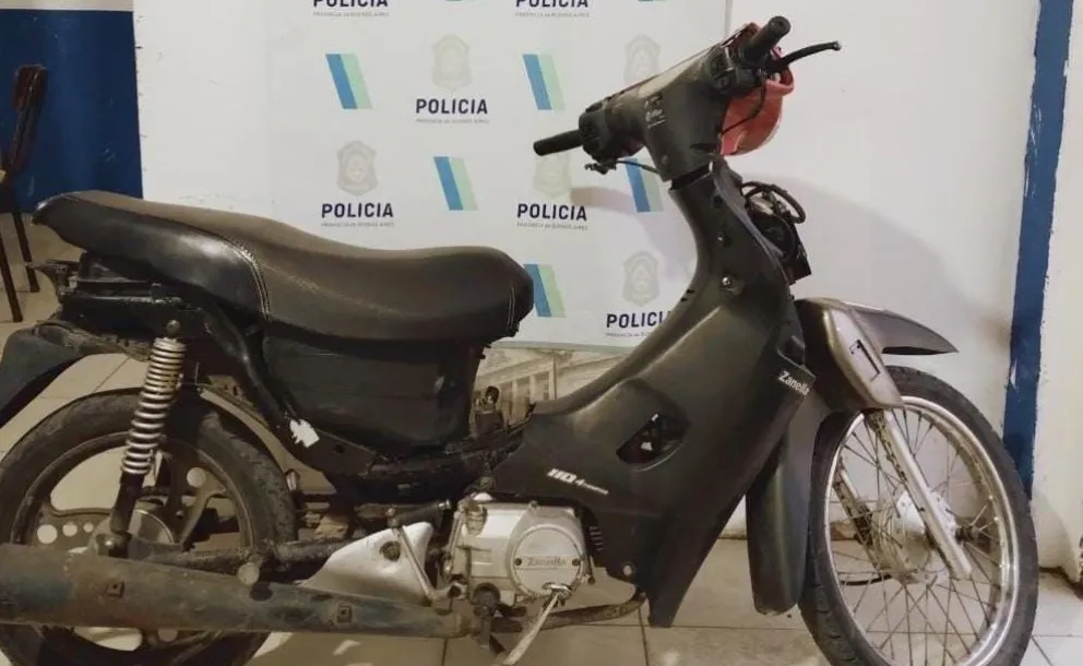 Sorprendieron a un joven circulando en una moto con numeración adulterada y sin papeles