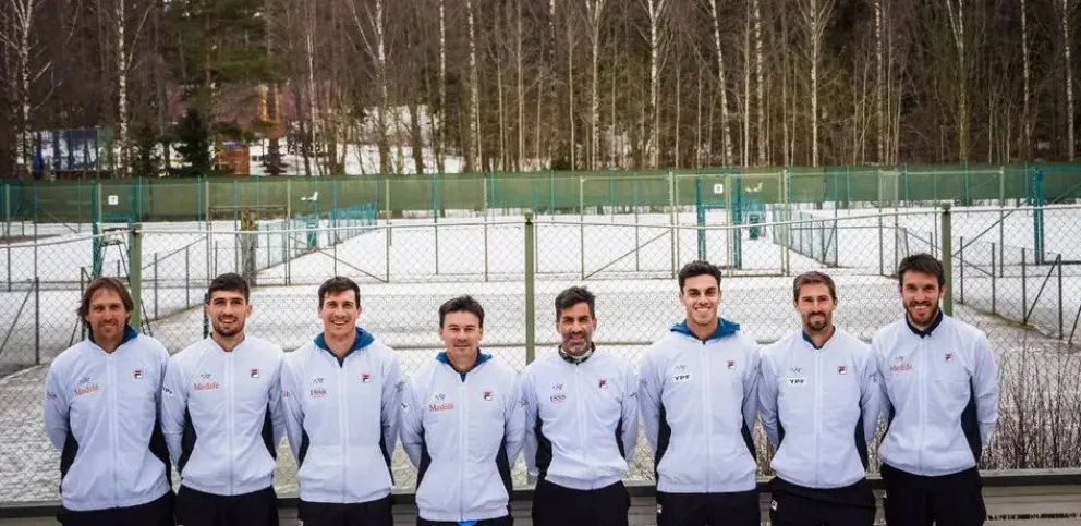 Argentina probó la cancha de la serie de Copa Davis con Finlandia