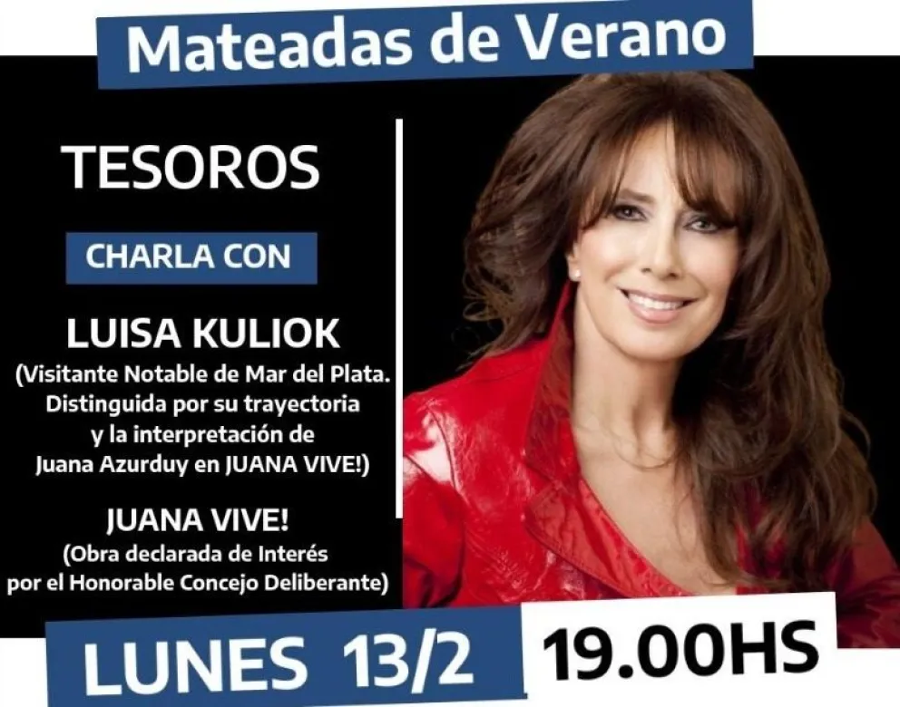 Encuentro y charla abierta con Luisa Kuliok en Mar del Plata