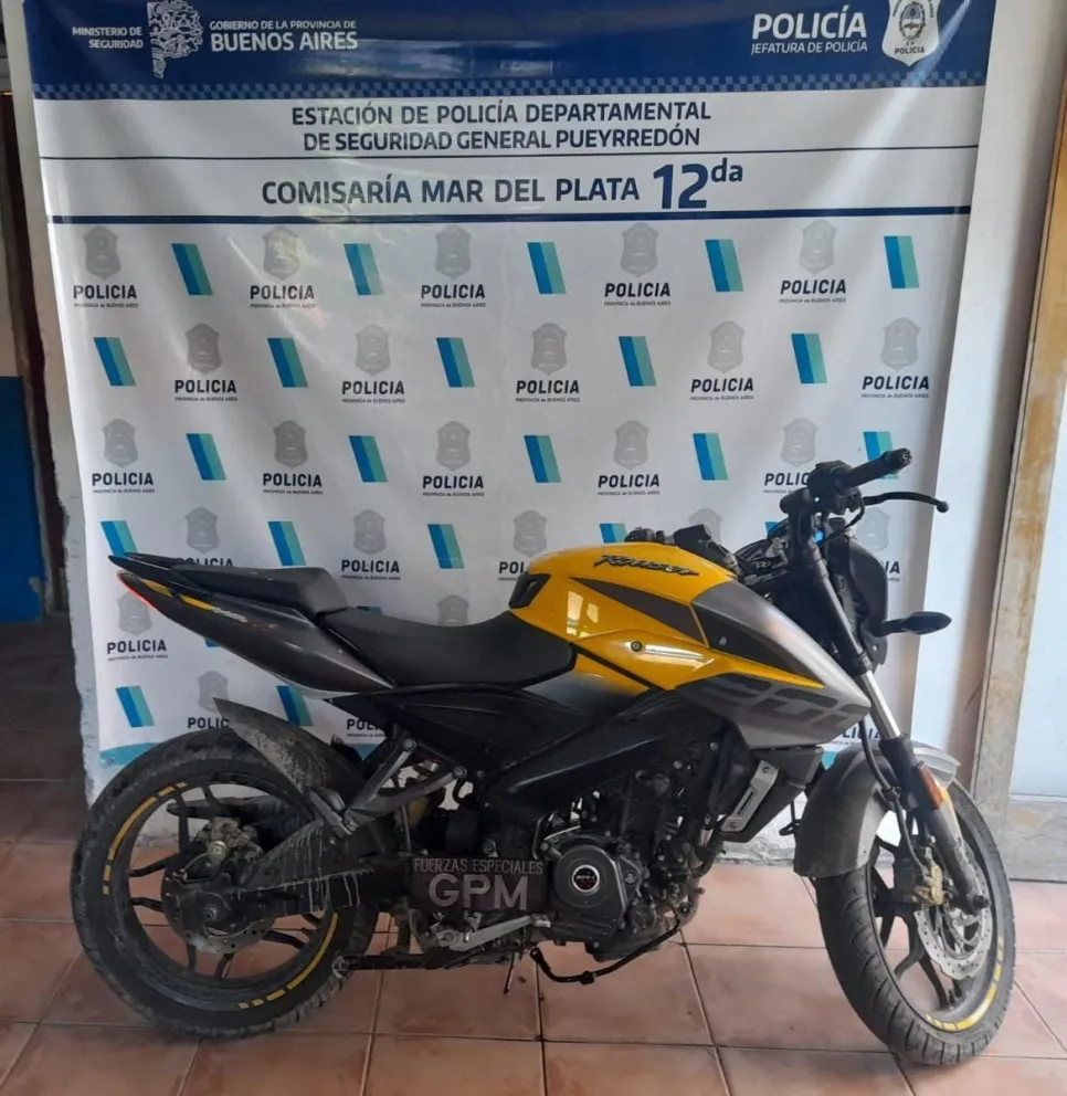 Recuperaron una moto robada hace dos días