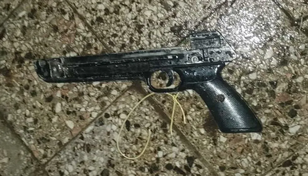 Quiso robar en una propiedad con un arma de juguete y lo atraparon 