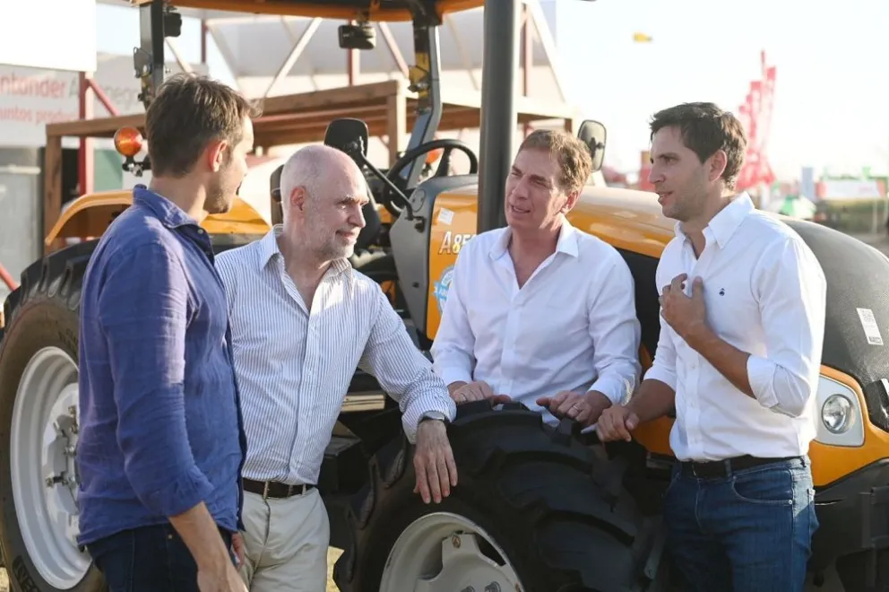Rodríguez Larreta junto a Santilli en Expoagro
