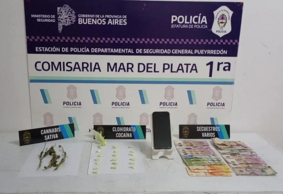 Detienen a un vendedor de drogas en el centro de Mar del Plata