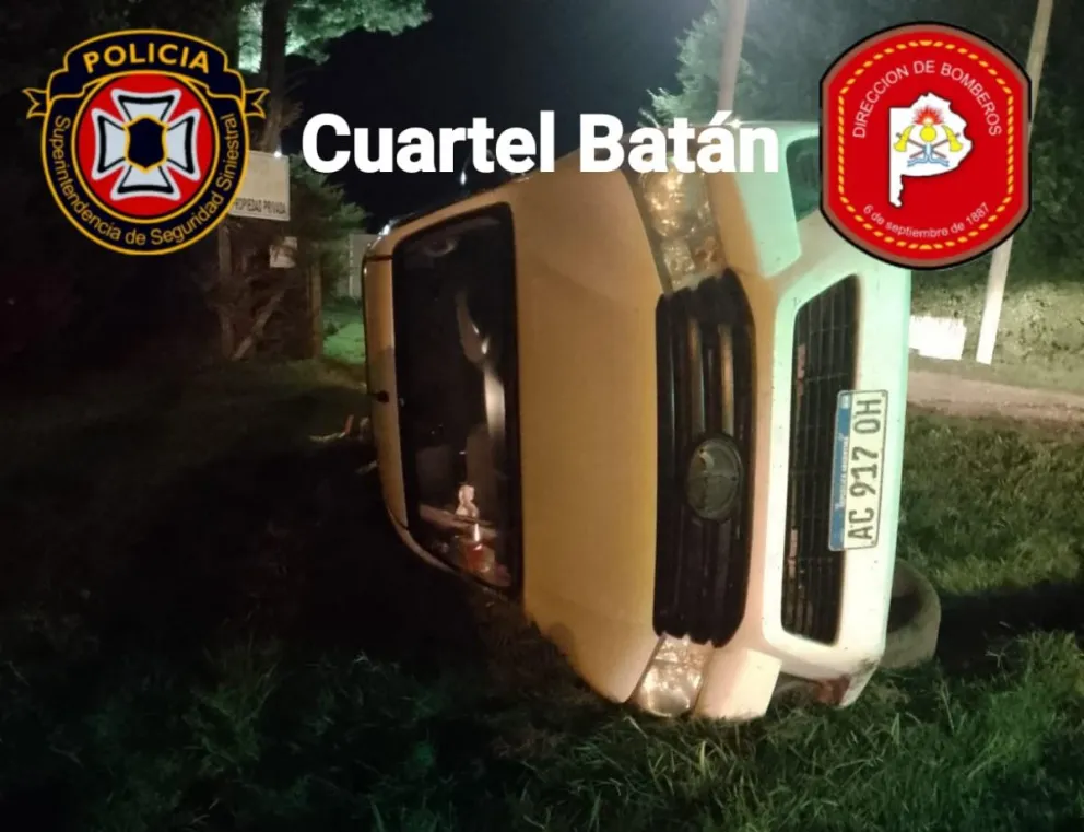 Vuelco en la Ruta 88 en la madrugada: dos heridos