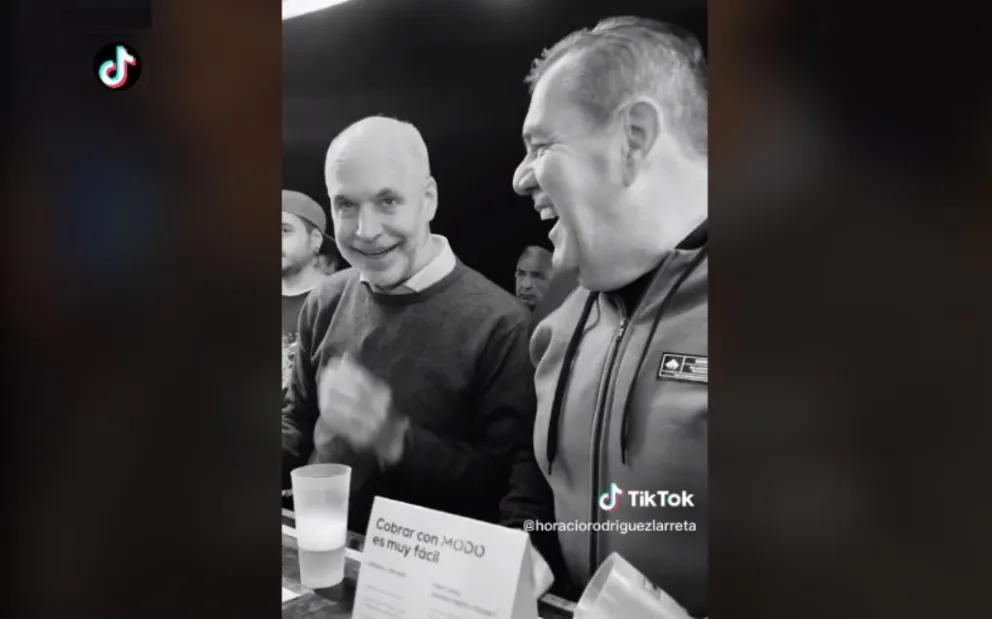 El curioso video de Larreta tomando cerveza con Montenegro