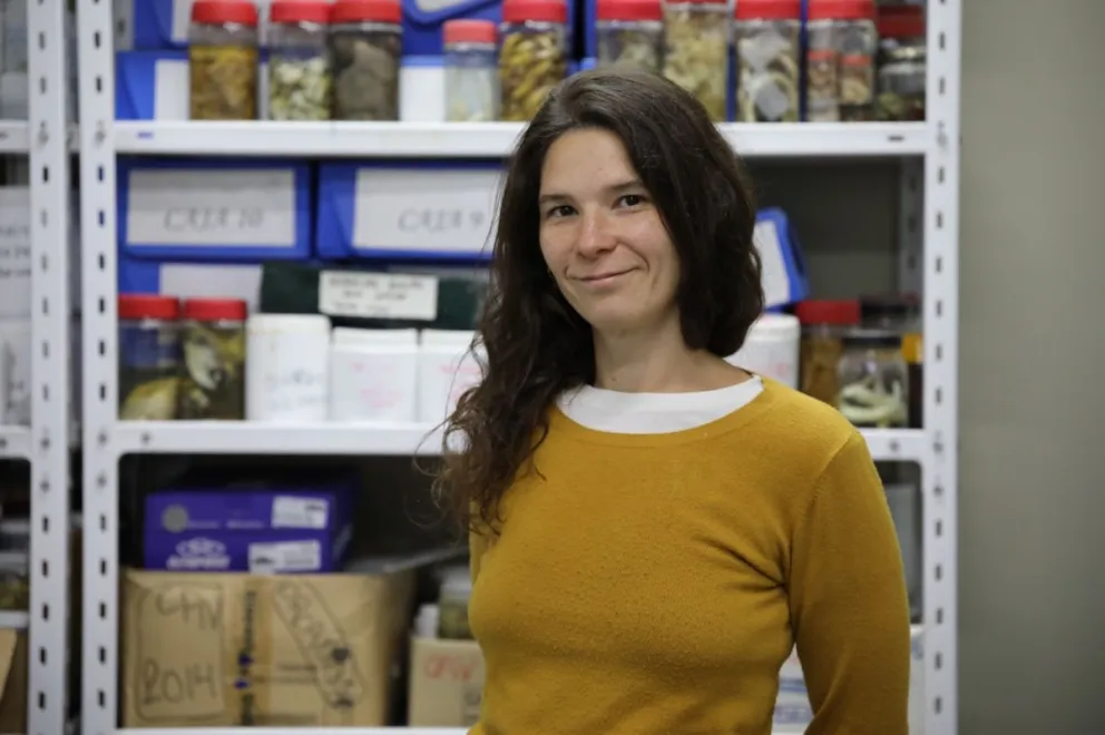 Investigadora del INIDEP se capacitó en esponjas marinas en el Museo Nacional de Río de Janeiro