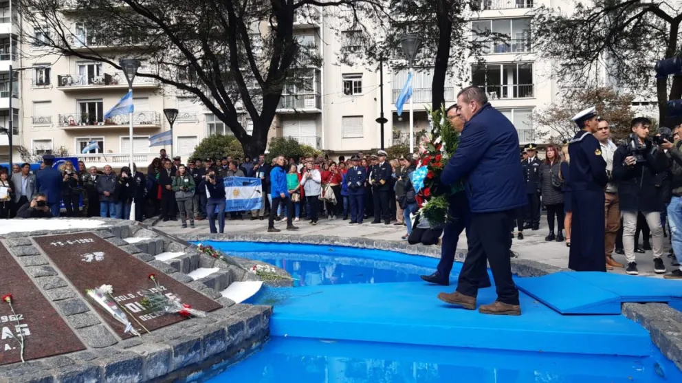  Montenegro en el acto de Malvinas: "Soy un vecino más que disfruta con mucho orgullo acompañar a los héroes"