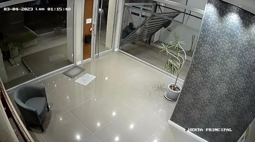 Video: delincuentes forzaron un portón y robaron en un edificio en La Perla