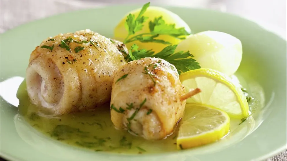 Rollitos de merluza al limón
